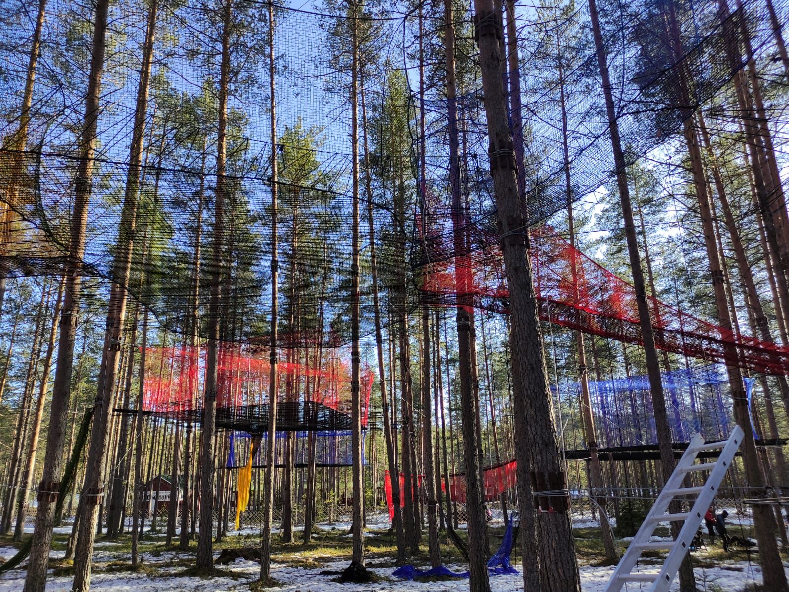 Монтаж веревочного парка в Ленинградской области